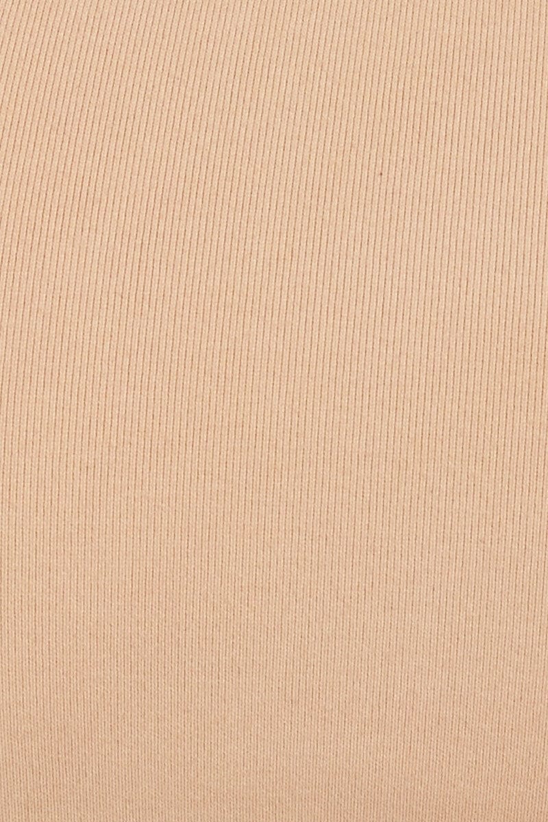 Beige Active Cross Back Sports Bra - Image 6