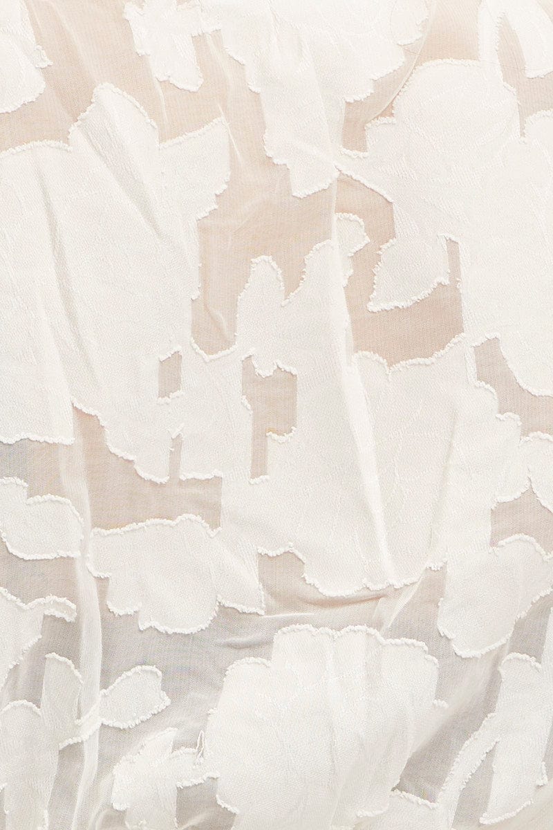 Beige Peplum Top Long Sleeve V-Neck - Image 6