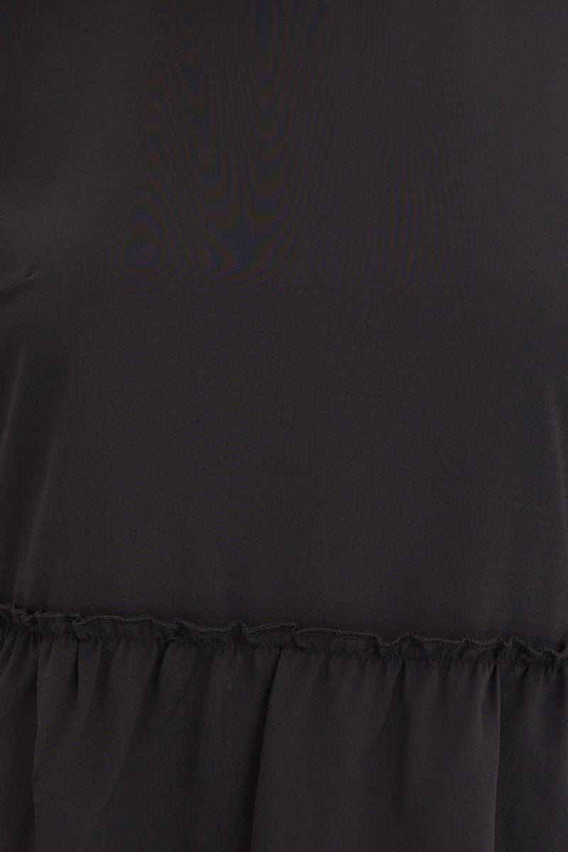 Black High Neck Top Short Sleeve - Image 6