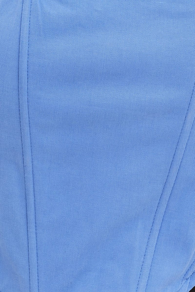 Blue Corset Top Sleeveless Crop - Image 6