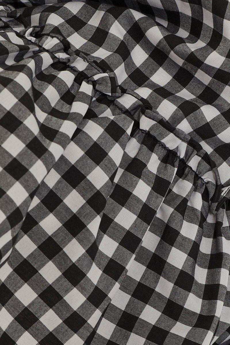 Check Crop Top Tie Up - Image 6