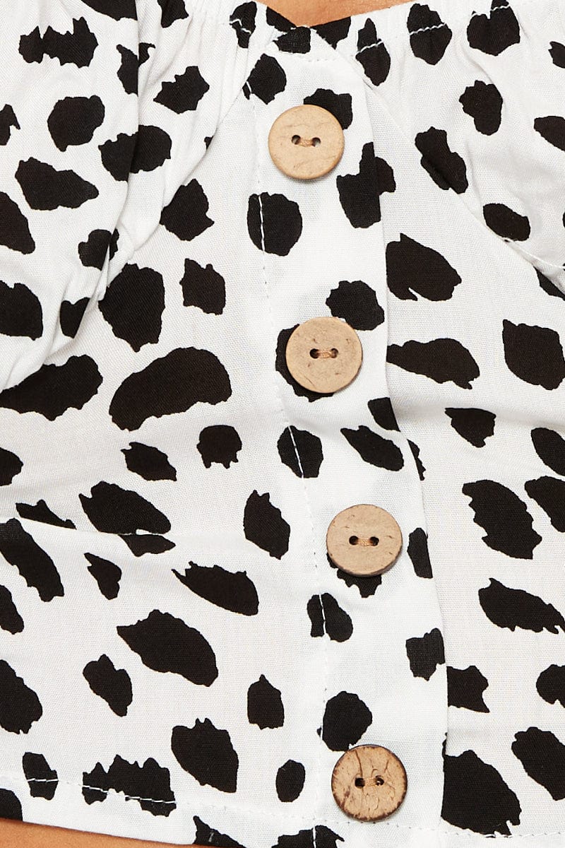 Geo Print Long Sleeve Geo Print Semi Crop Top - Image 6