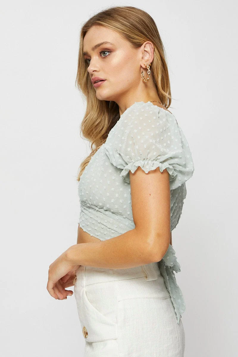 Green Crop Top Long Sleeve - Image 4