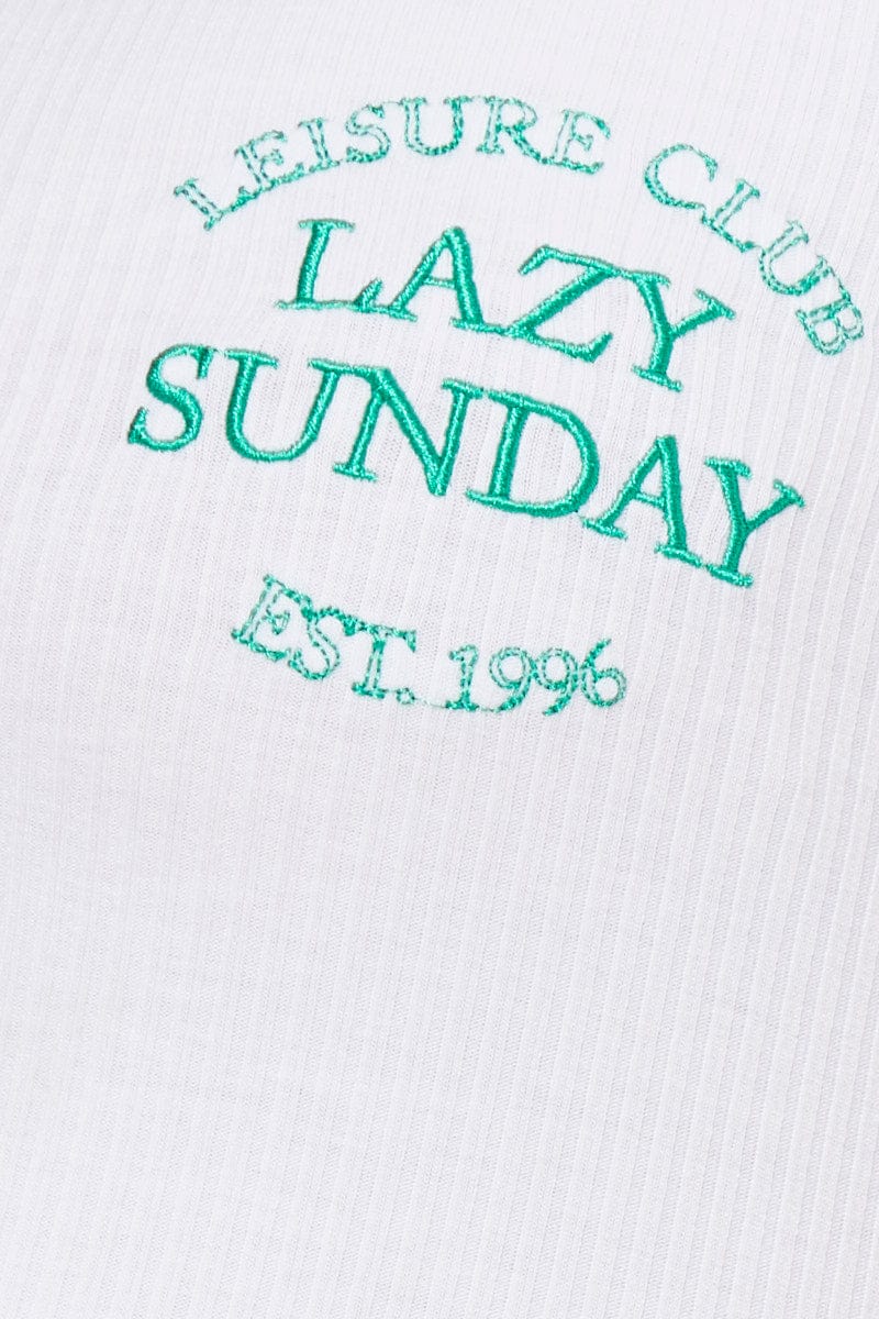 Green Lazy Sunday Contrast Bind Ribbed Singlet And Track - Image 6