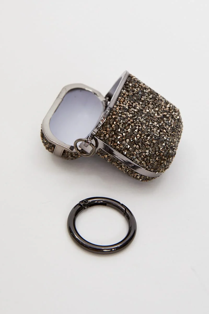 Grey Shimmer Air Pod Case - Image 4