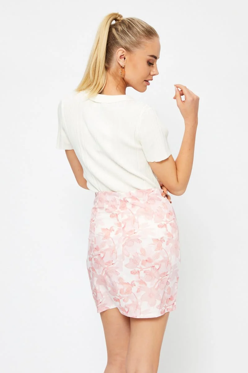 Multi Print A-Line Mini Skirt - Image 10
