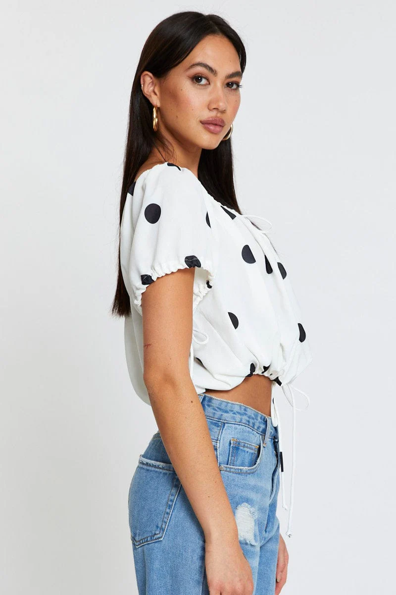 Polka Dot Crop Top - Image 4