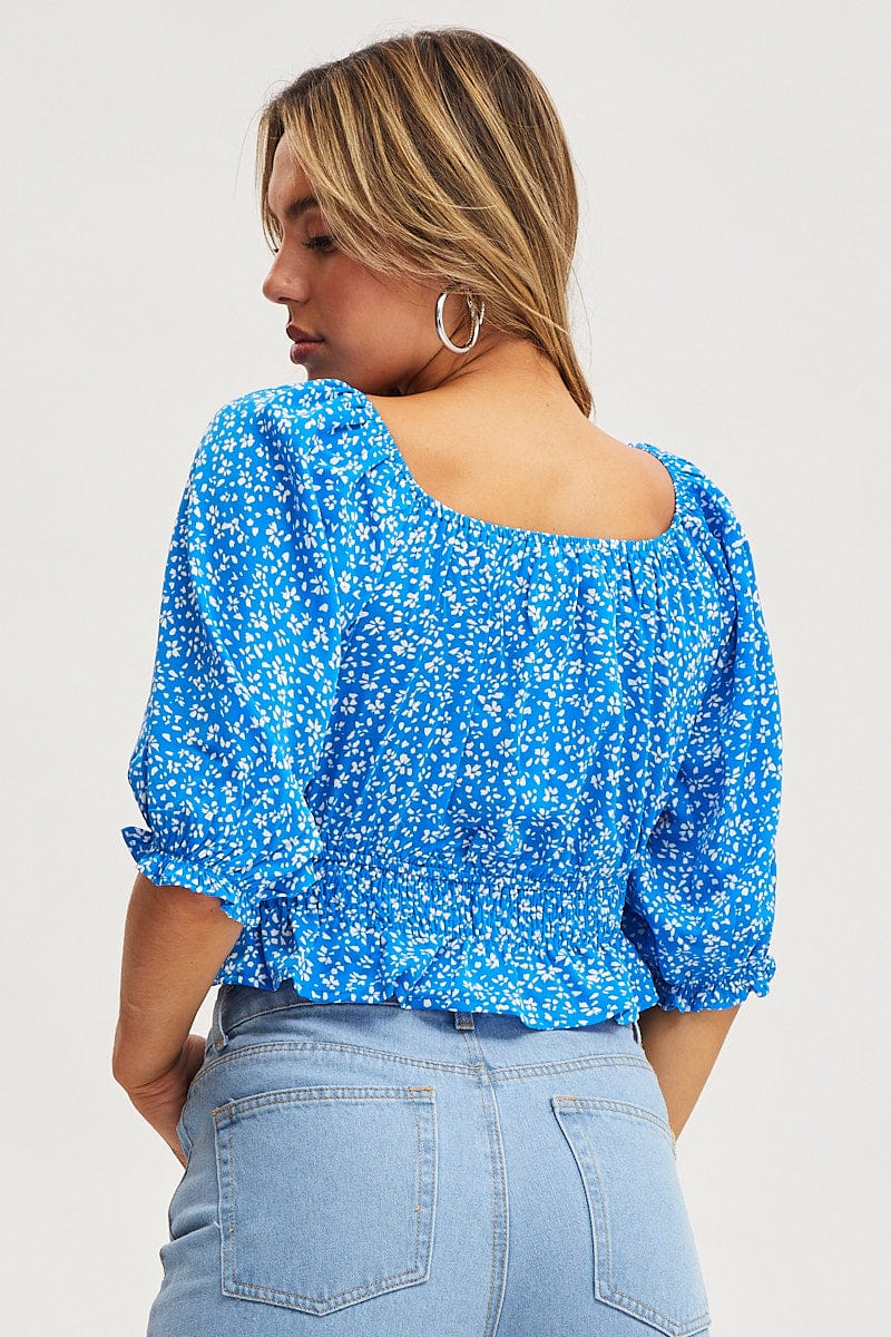 Print Crop Top Short Sleeve - Image 5