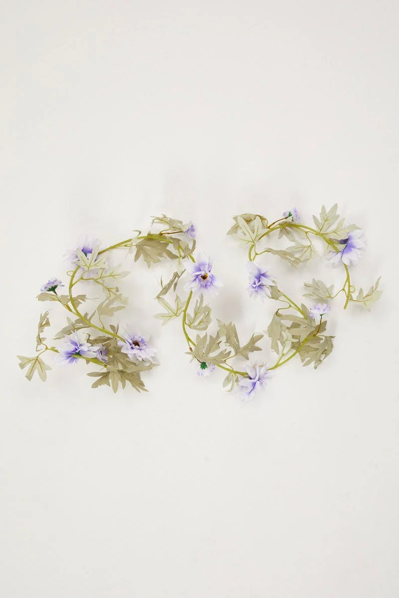 Purple Flower And Leaf Garland - Image 5