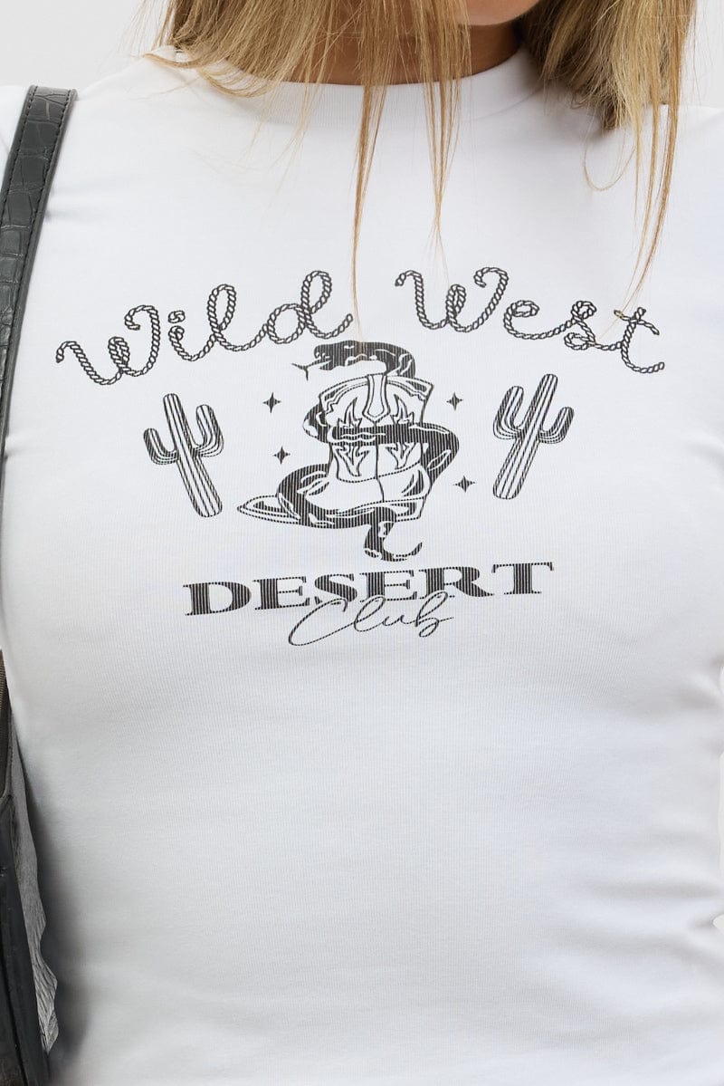 White Graphic Tee Short Sleeve - Image 6