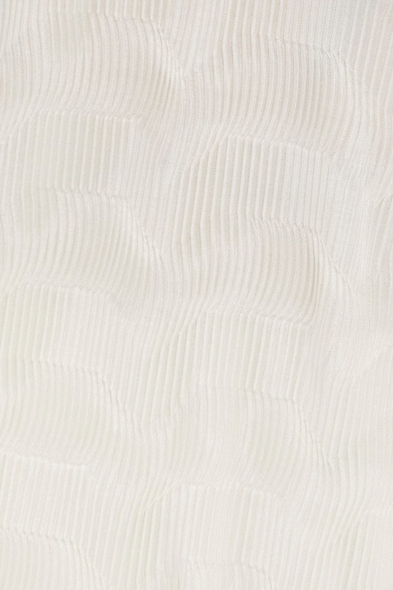 White Plisse Shirts Long Sleeve - Image 6