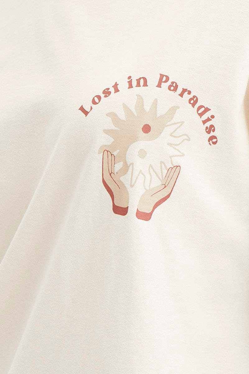 White Unisex T-Shirt Short Sleeve Oversized Crew Neck - Image 6